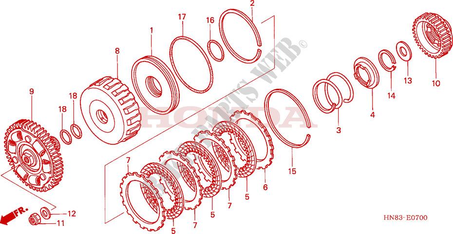 Embrague Honda rincon primera